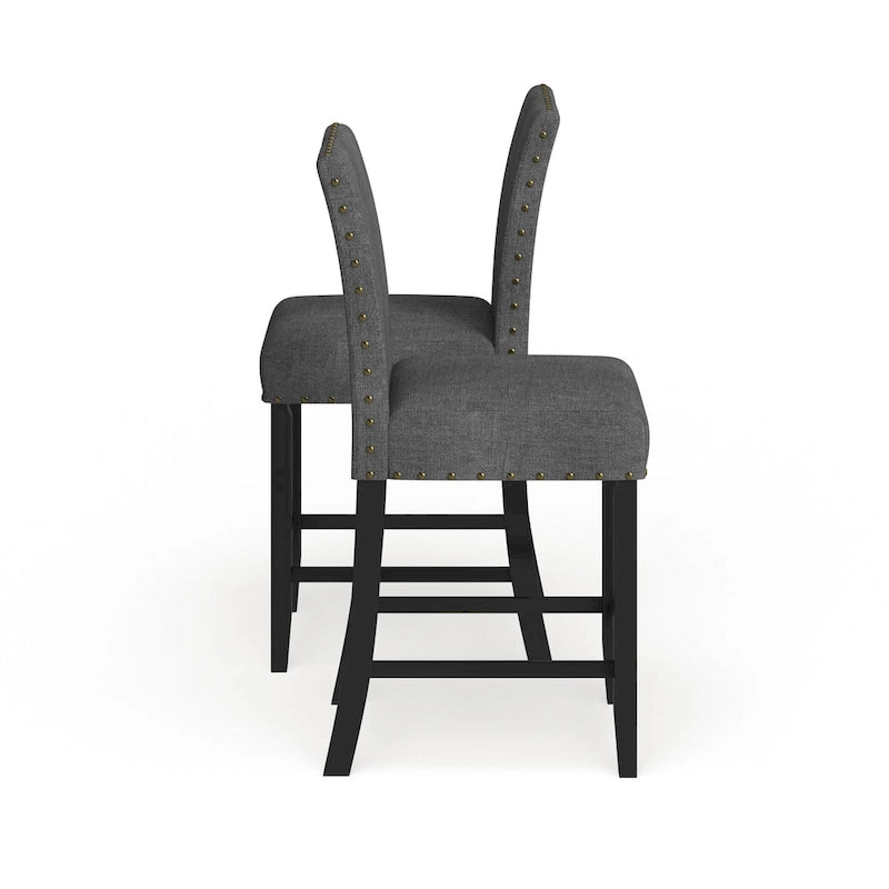 Tabouret contemporain en tissu, hauteur comptoir 63,5 cm