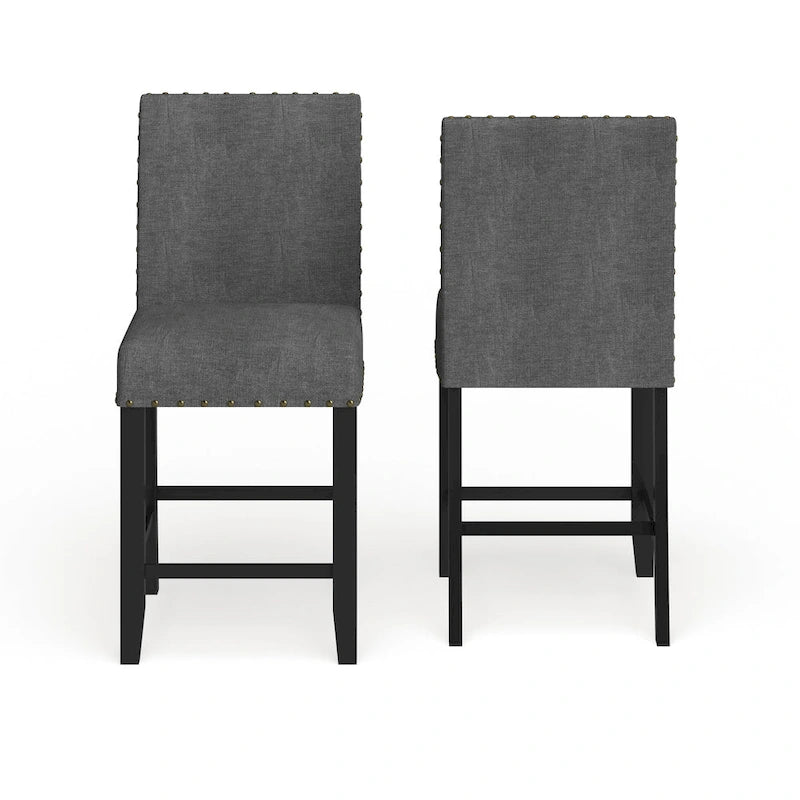 Tabouret contemporain en tissu, hauteur comptoir 63,5 cm