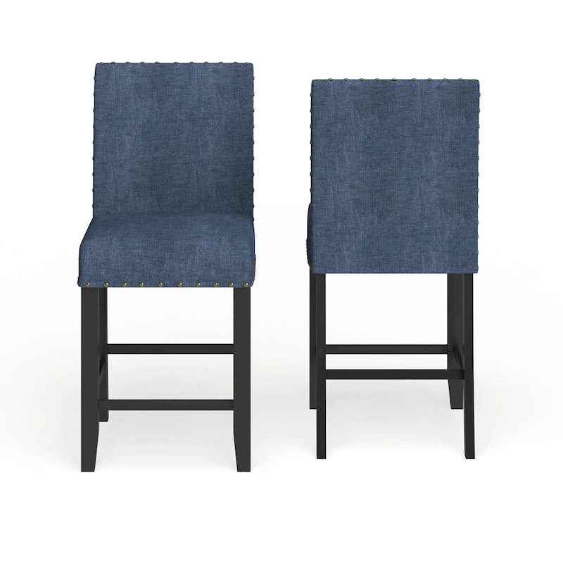 Tabouret contemporain en tissu, hauteur comptoir 63,5 cm
