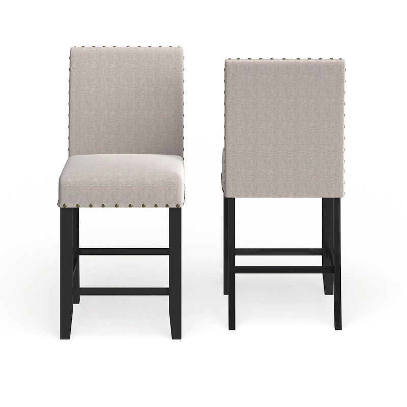 Tabouret contemporain en tissu, hauteur comptoir 63,5 cm