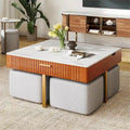 Table basse relevable avec rangement dissimulé et tiroir