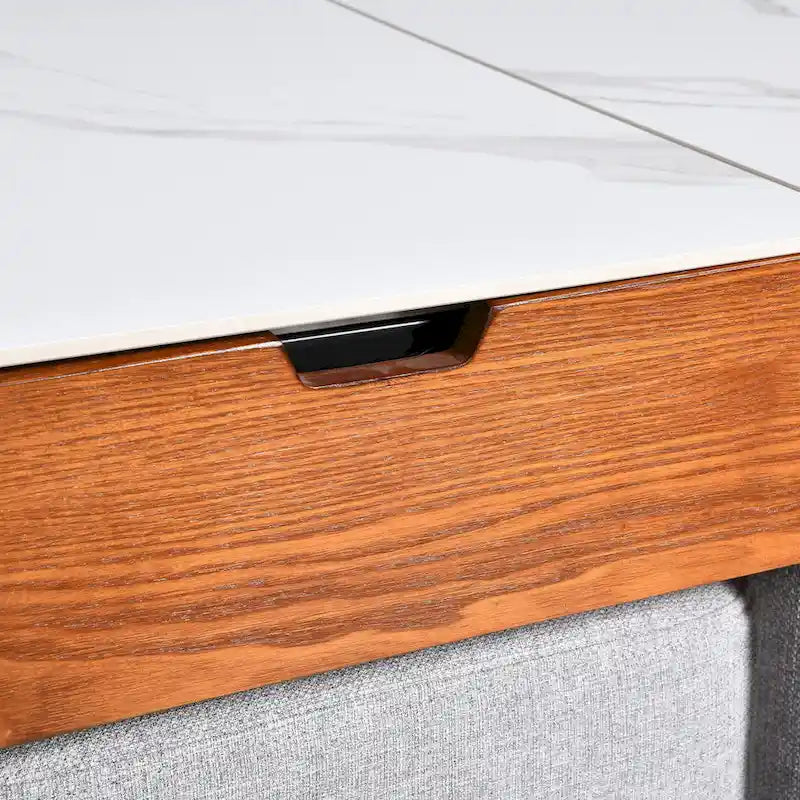 Table basse relevable avec rangement dissimulé et tiroir