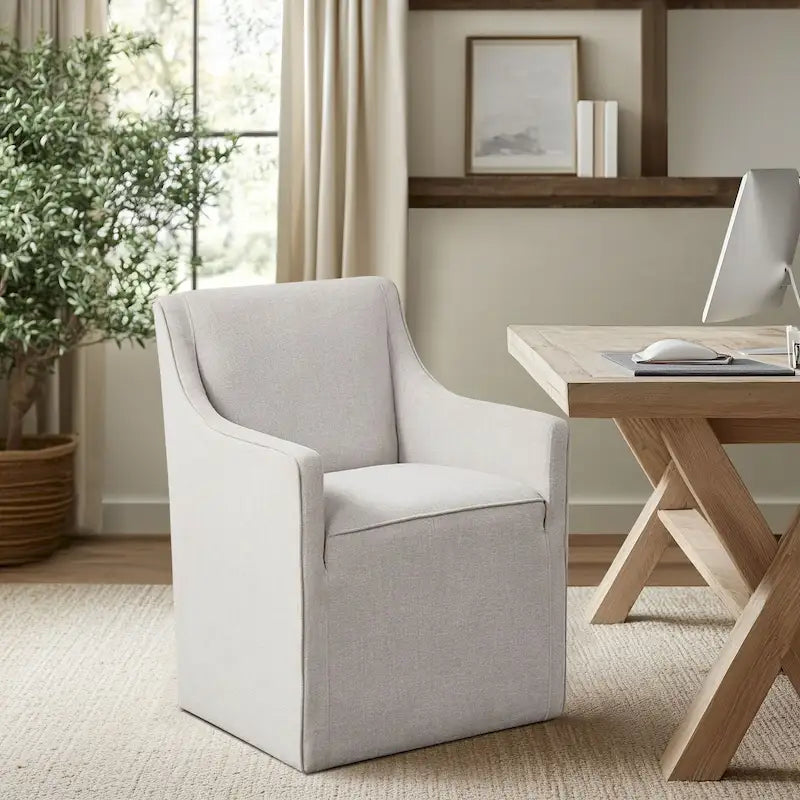 Fauteuil de salle à manger à roulettes