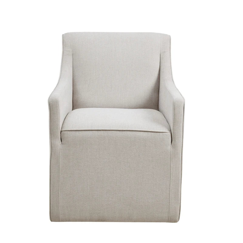 Fauteuil de salle à manger à roulettes