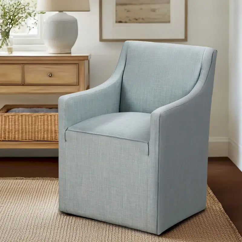 Fauteuil de salle à manger à roulettes
