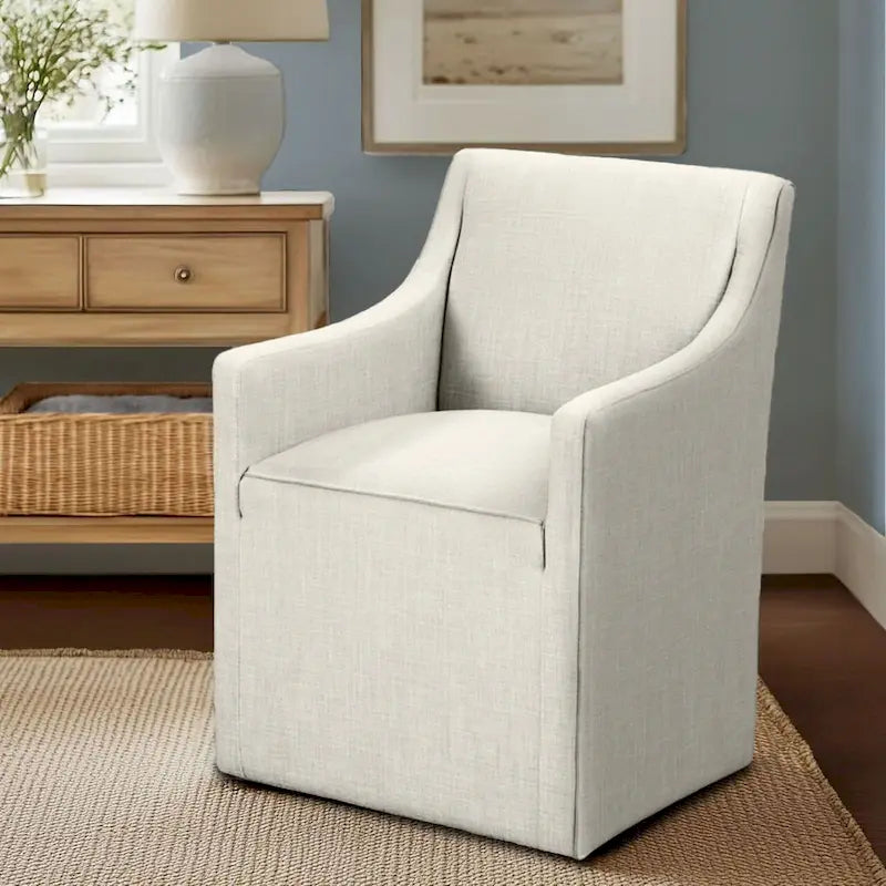 Fauteuil de salle à manger à roulettes