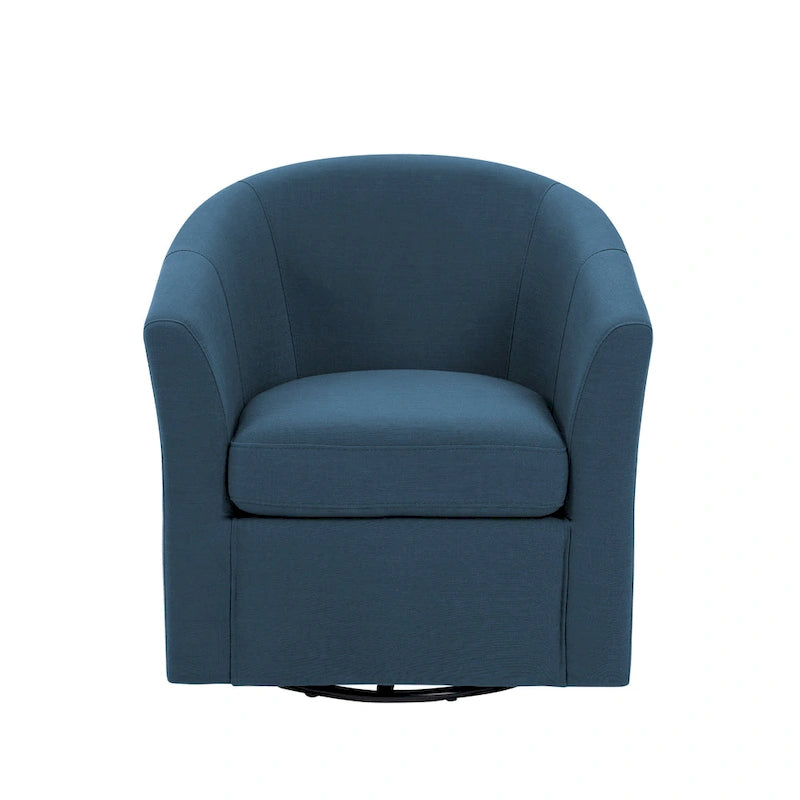 Fauteuil pivotant cylindrique moderne rembourré pour salon