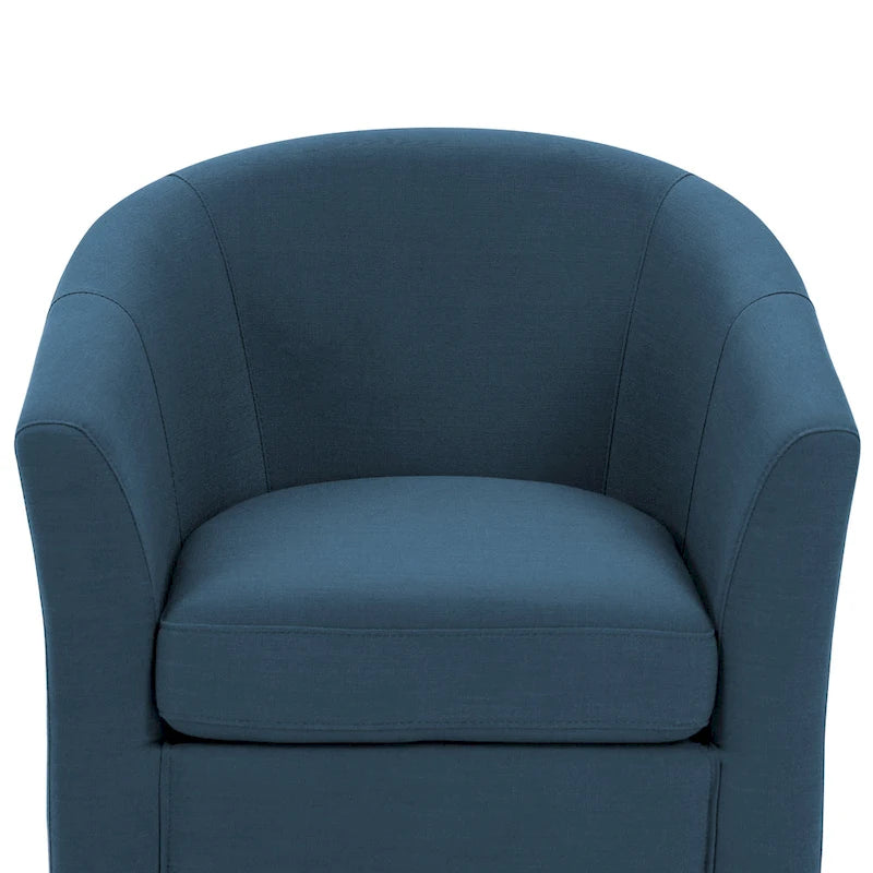 Fauteuil pivotant cylindrique moderne rembourré pour salon