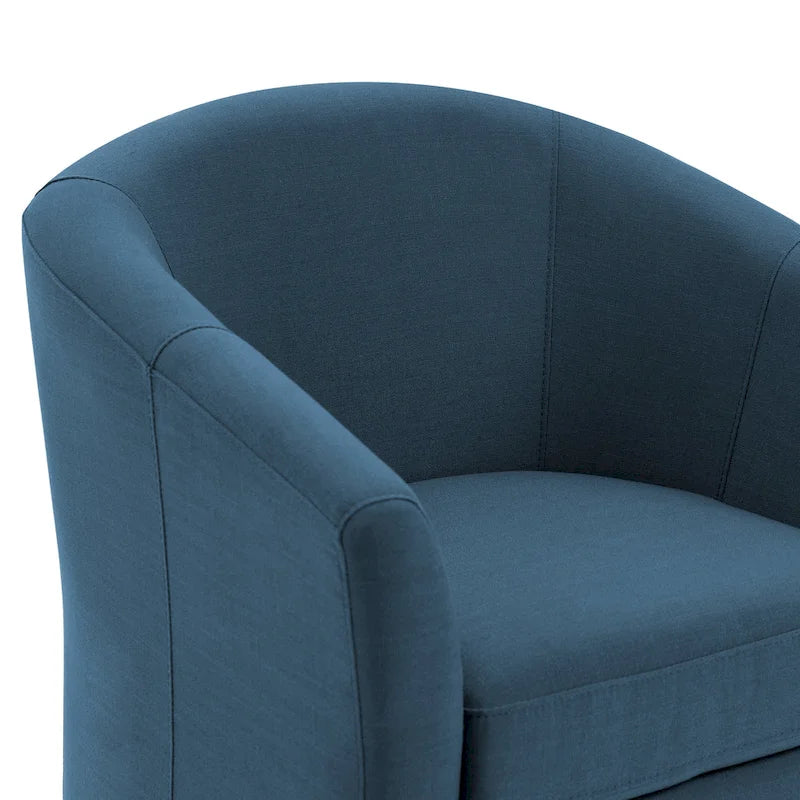 Fauteuil pivotant cylindrique moderne rembourré pour salon