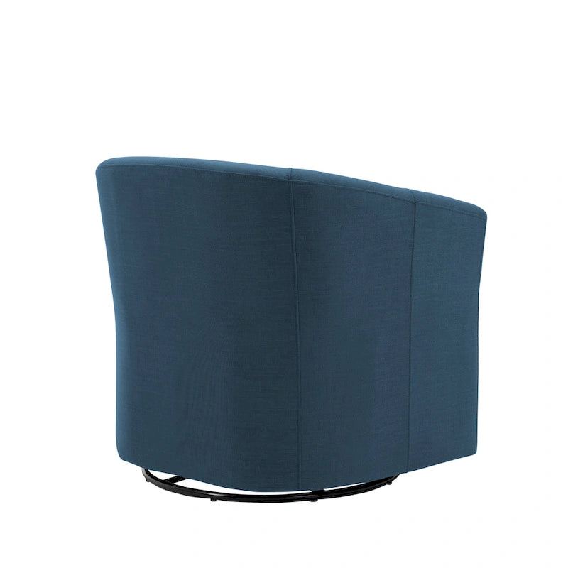 Fauteuil pivotant cylindrique moderne rembourré pour salon