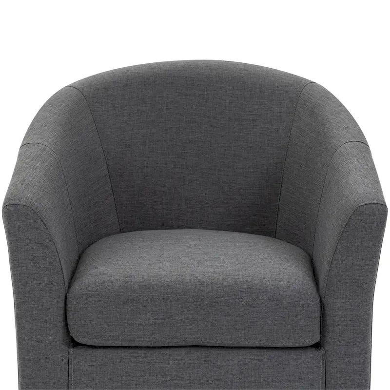 Fauteuil pivotant cylindrique moderne rembourré pour salon