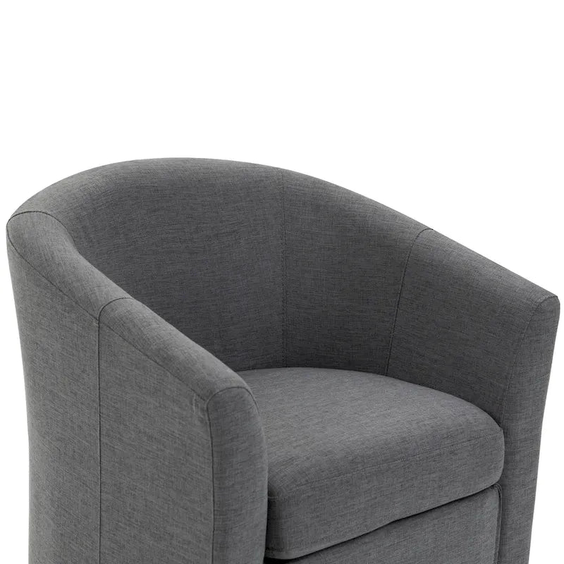Fauteuil pivotant cylindrique moderne rembourré pour salon