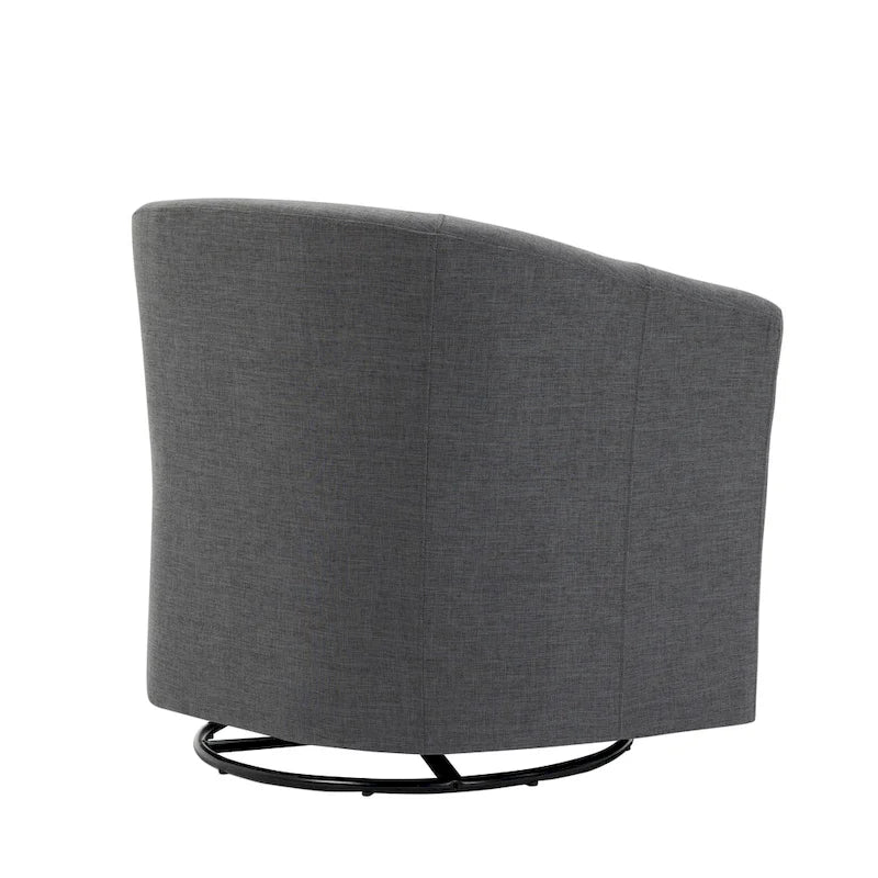 Fauteuil pivotant cylindrique moderne rembourré pour salon