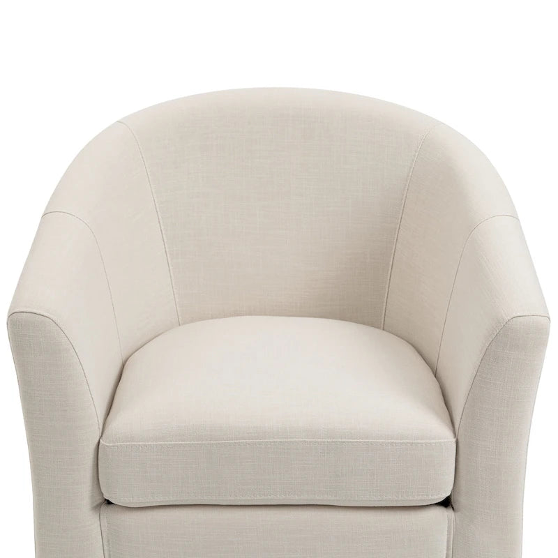 Fauteuil pivotant cylindrique moderne rembourré pour salon