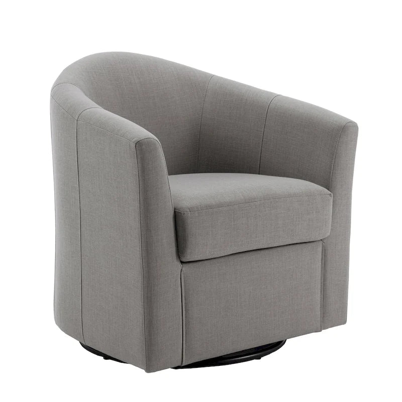 Fauteuil pivotant cylindrique moderne rembourré pour salon
