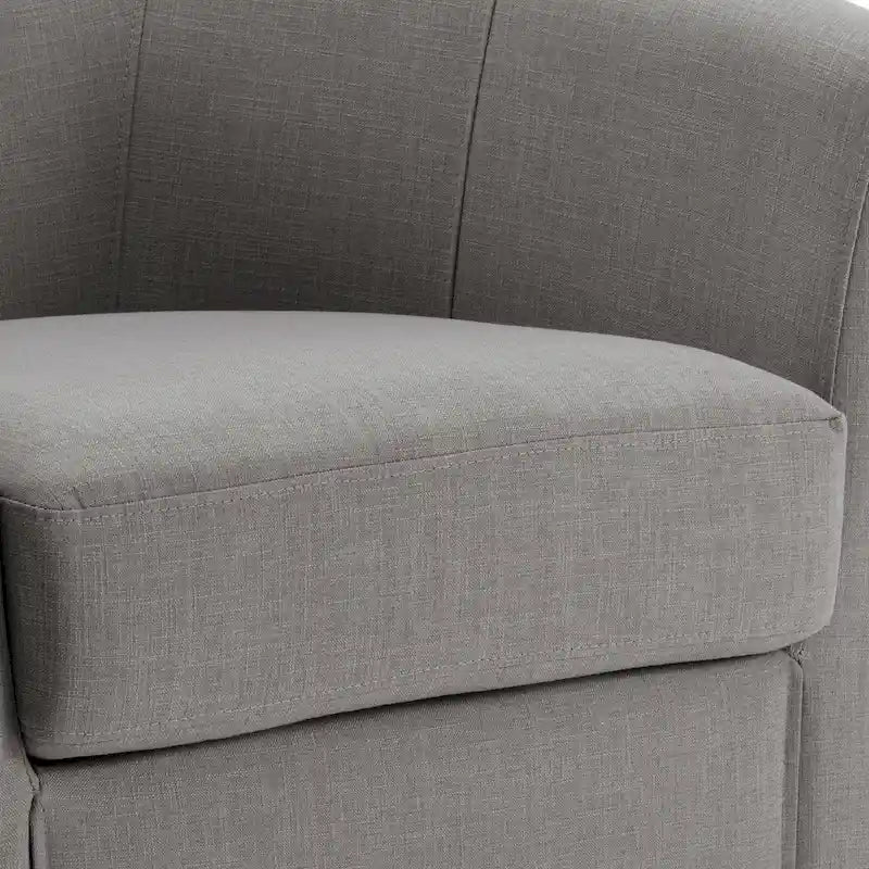 Fauteuil pivotant cylindrique moderne rembourré pour salon