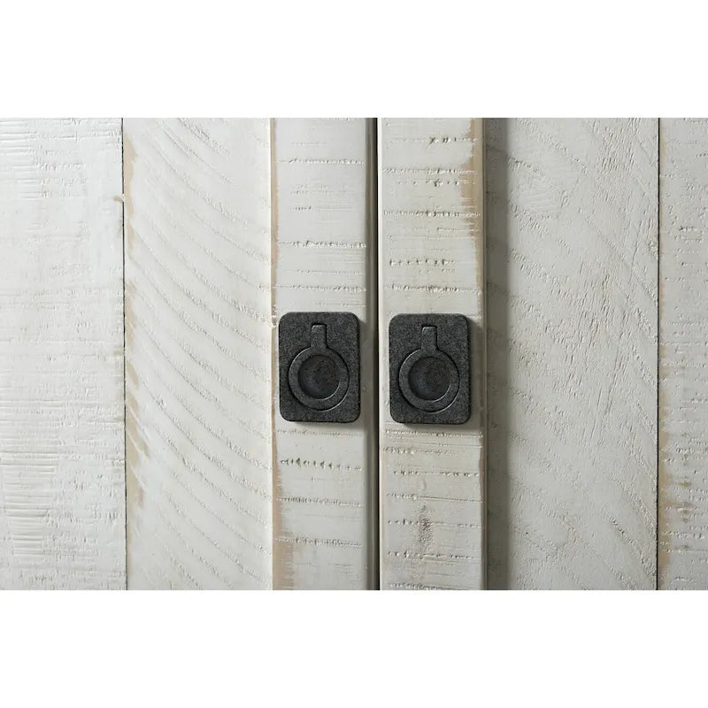 Meuble TV en bois massif de 165 cm de large avec rangement