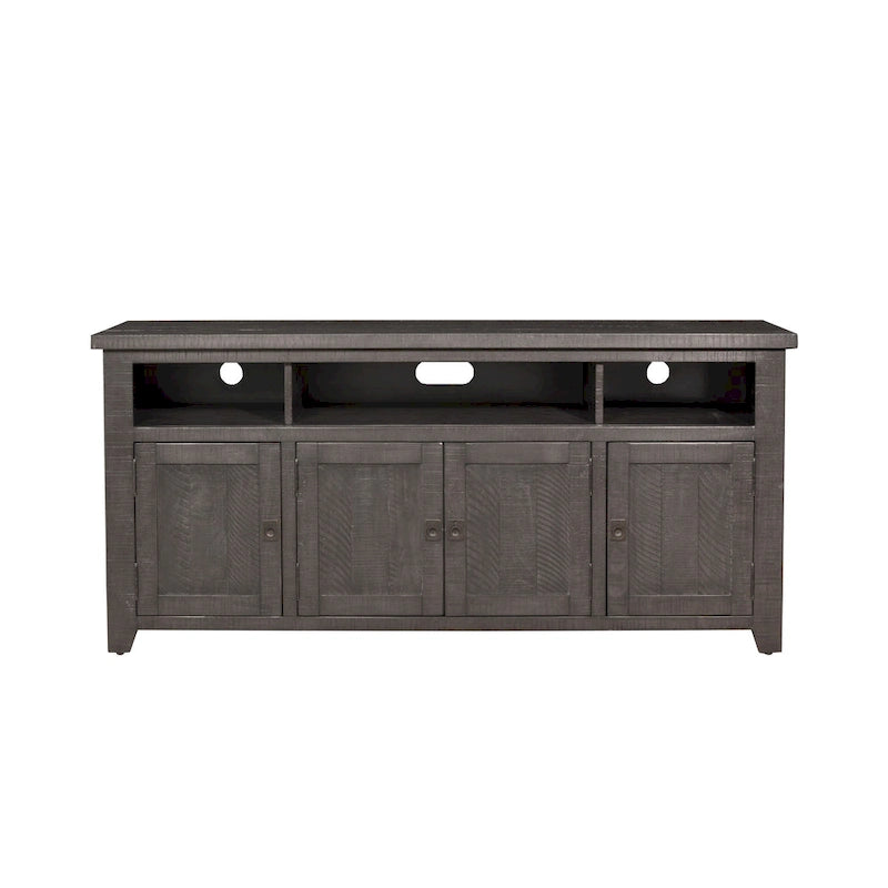 Meuble TV en bois massif de 165 cm de large avec rangement