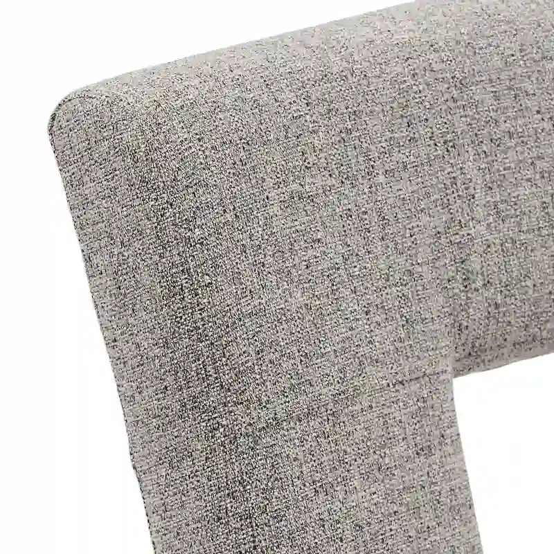 Chaise de salle à manger capitonnée en tissu avec dossier en trou de serrure