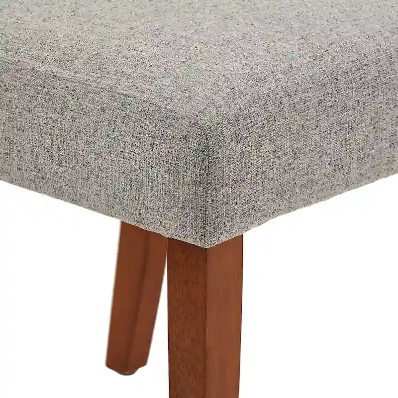 Chaise de salle à manger capitonnée en tissu avec dossier en trou de serrure