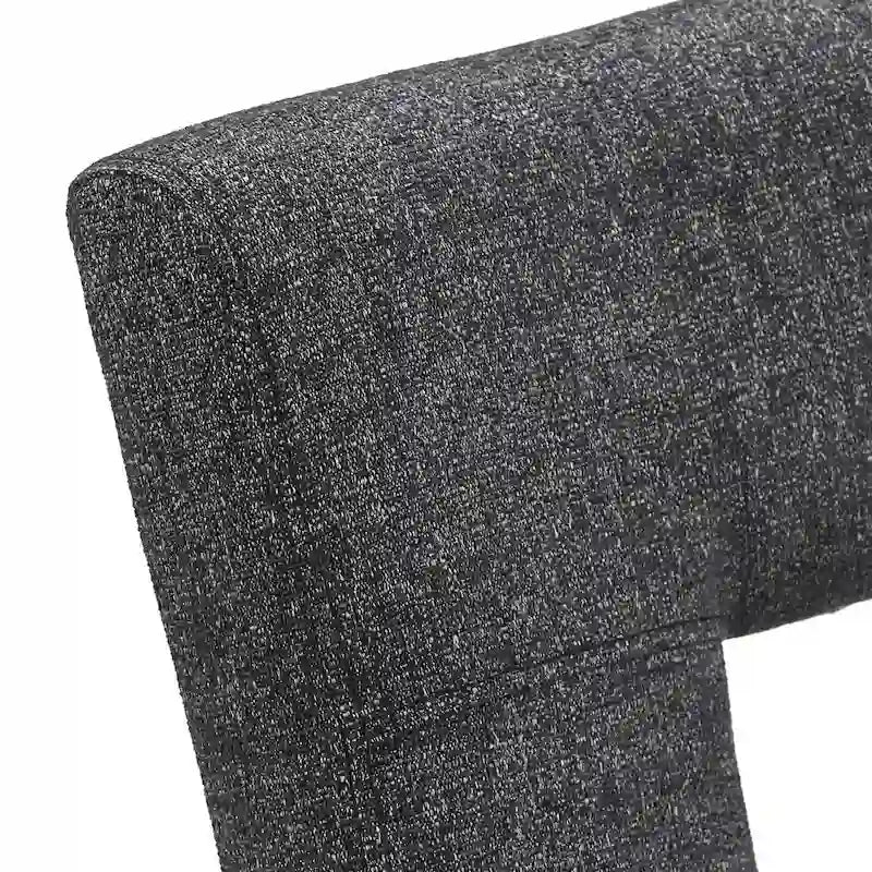 Chaise de salle à manger capitonnée en tissu avec dossier en trou de serrure