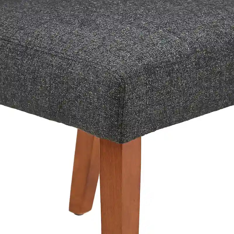 Chaise de salle à manger capitonnée en tissu avec dossier en trou de serrure