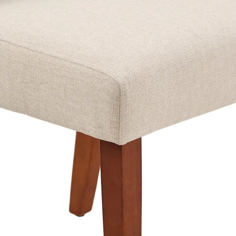 Chaise de salle à manger capitonnée en tissu avec dossier en trou de serrure