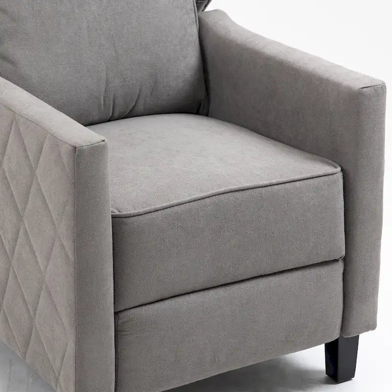 Fauteuil inclinable à pousser avec dossier à oreilles en lin
