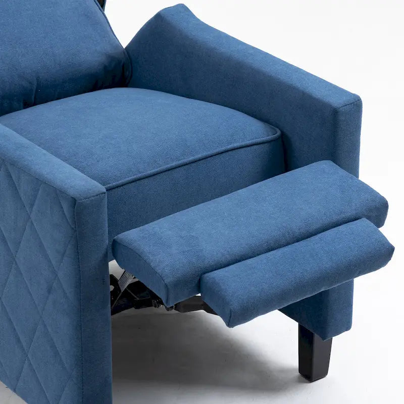 Fauteuil inclinable à pousser avec dossier à oreilles en lin