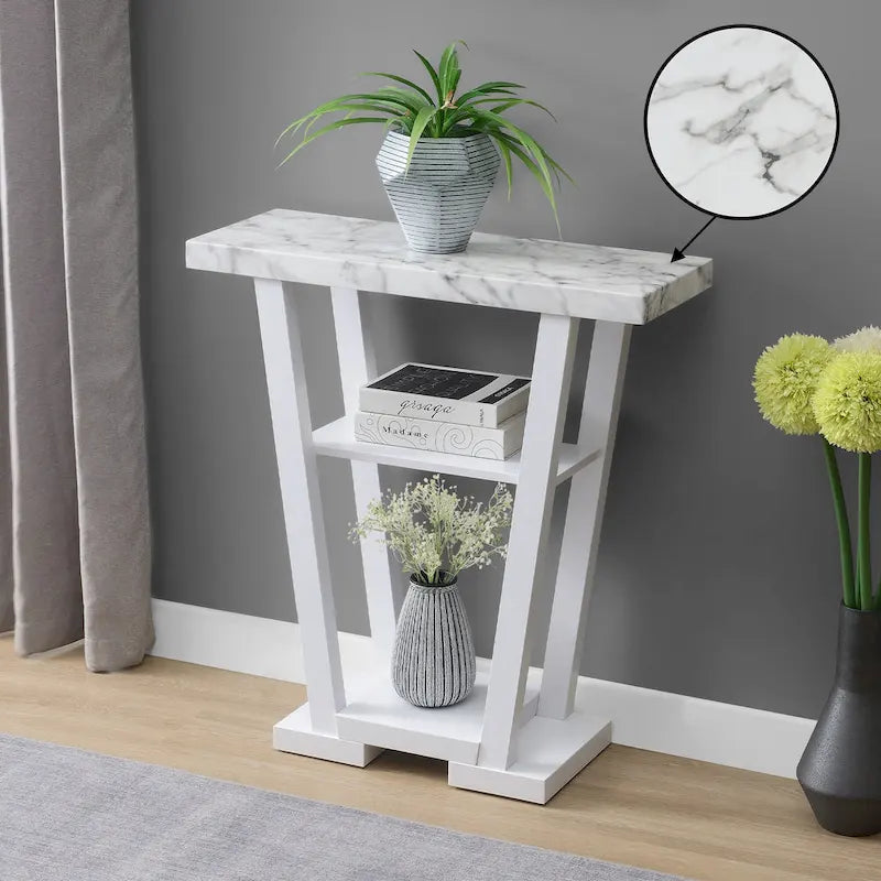 Console en V avec étagères