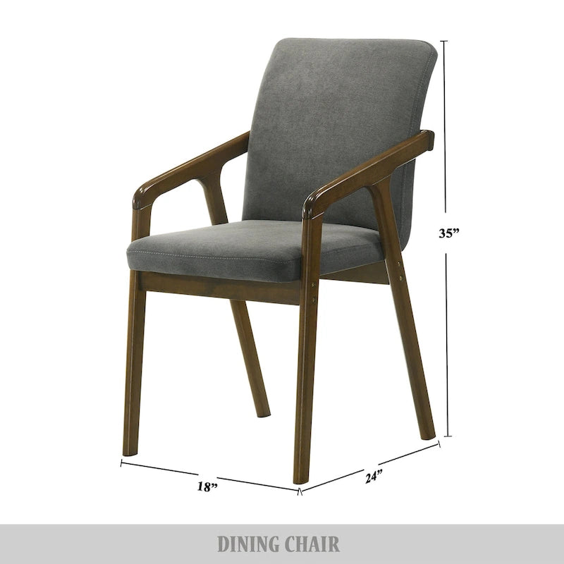 Chaise de salle à manger rembourrée rustique simple avec accoudoirs en bois