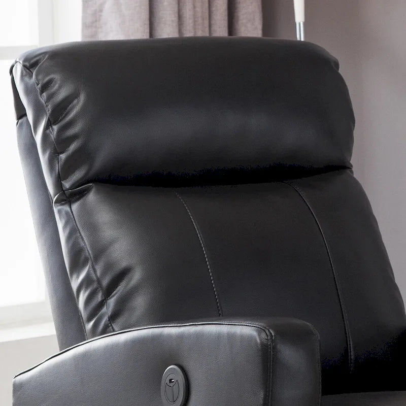 Petit fauteuil de lecture inclinable moderne en similicuir avec fonction électrique