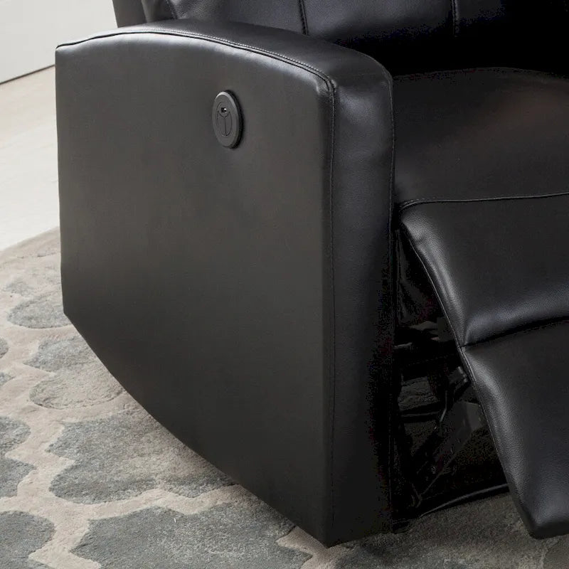 Petit fauteuil de lecture inclinable moderne en similicuir avec fonction électrique