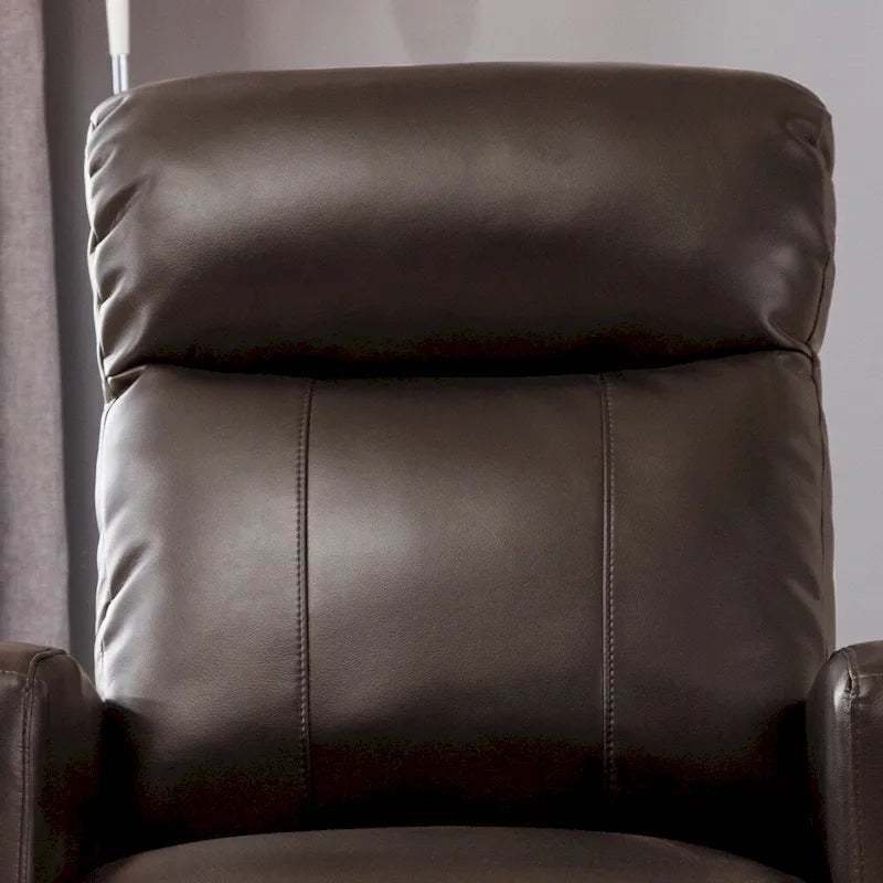 Petit fauteuil de lecture inclinable moderne en similicuir avec fonction électrique