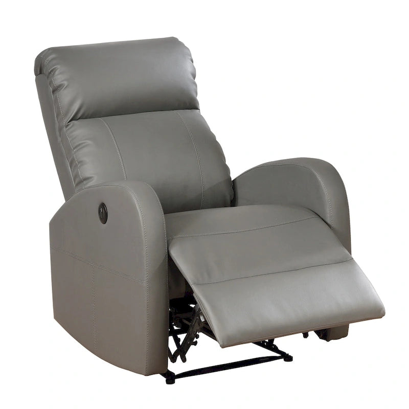 Petit fauteuil de lecture inclinable moderne en similicuir avec fonction électrique