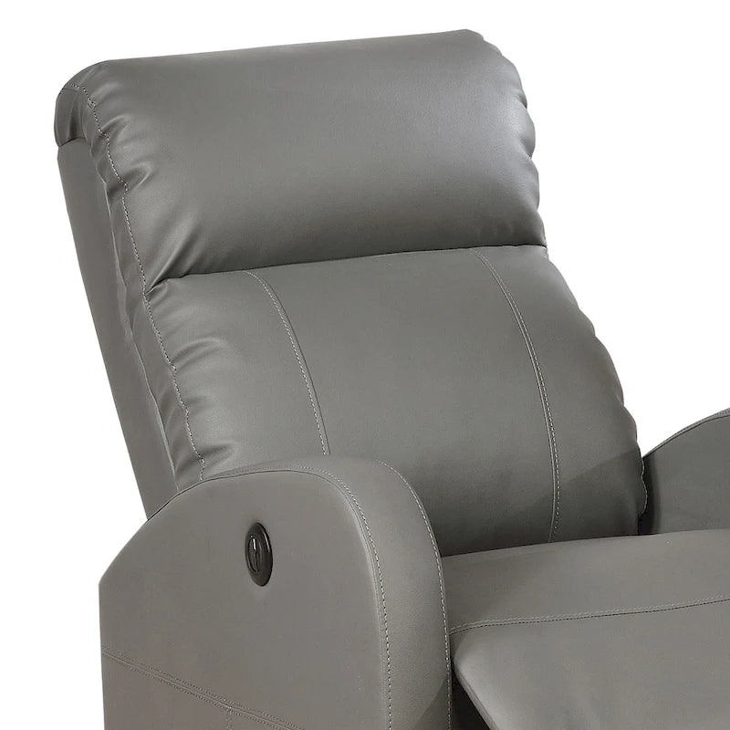 Petit fauteuil de lecture inclinable moderne en similicuir avec fonction électrique