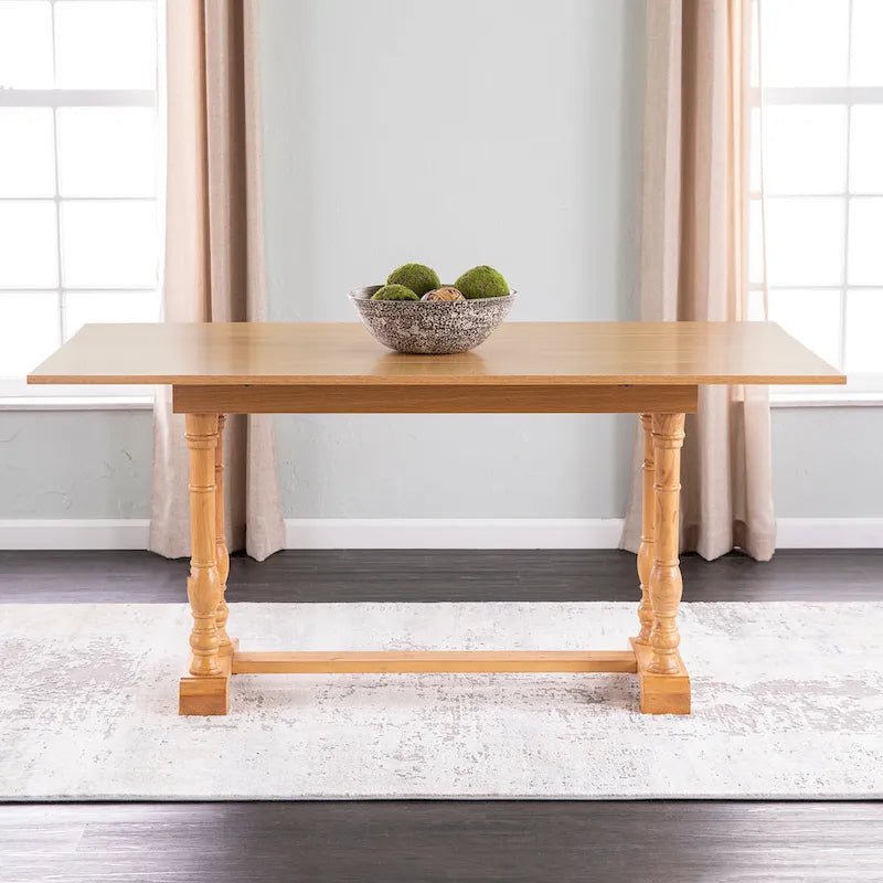 Console de salle à manger à tréteaux pliante de style fermette