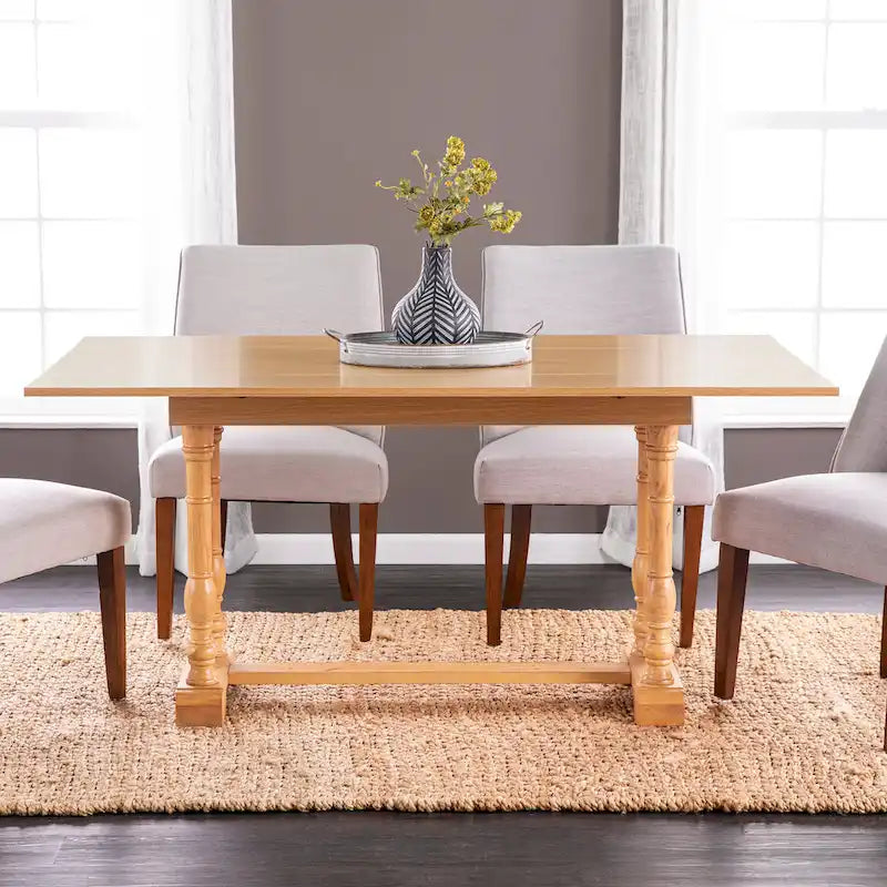 Console de salle à manger à tréteaux pliante de style fermette