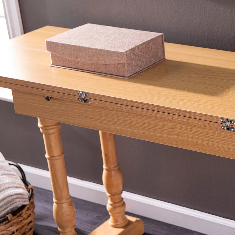 Console de salle à manger à tréteaux pliante de style fermette