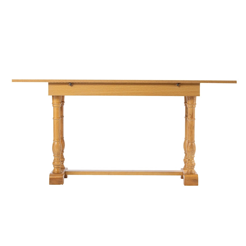 Console de salle à manger à tréteaux pliante de style fermette