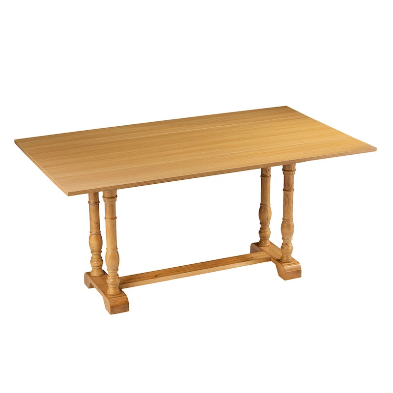 Console de salle à manger à tréteaux pliante de style fermette