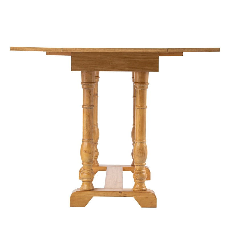 Console de salle à manger à tréteaux pliante de style fermette