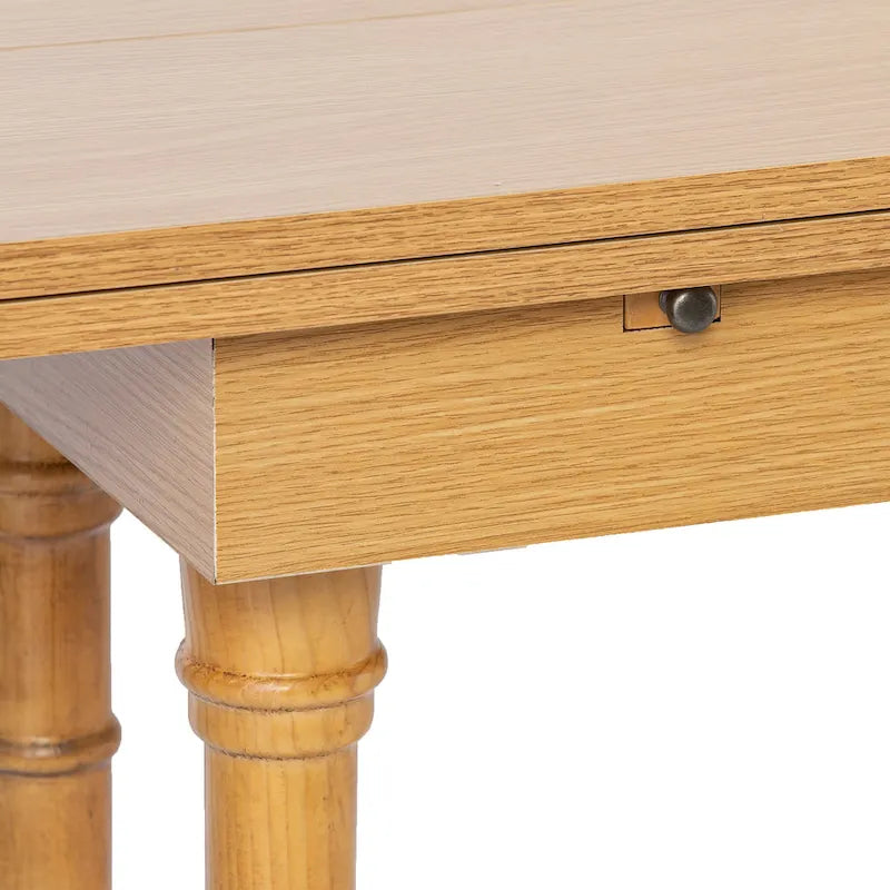 Console de salle à manger à tréteaux pliante de style fermette