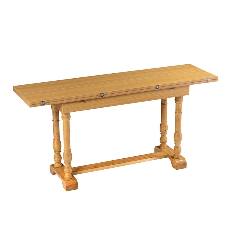 Console de salle à manger à tréteaux pliante de style fermette
