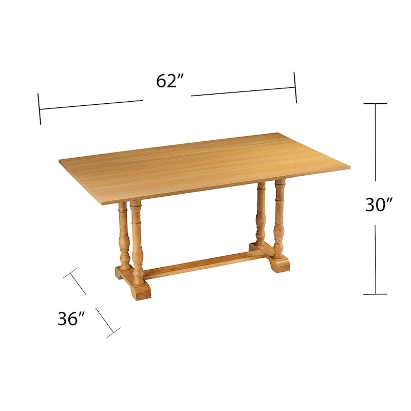 Console de salle à manger à tréteaux pliante de style fermette