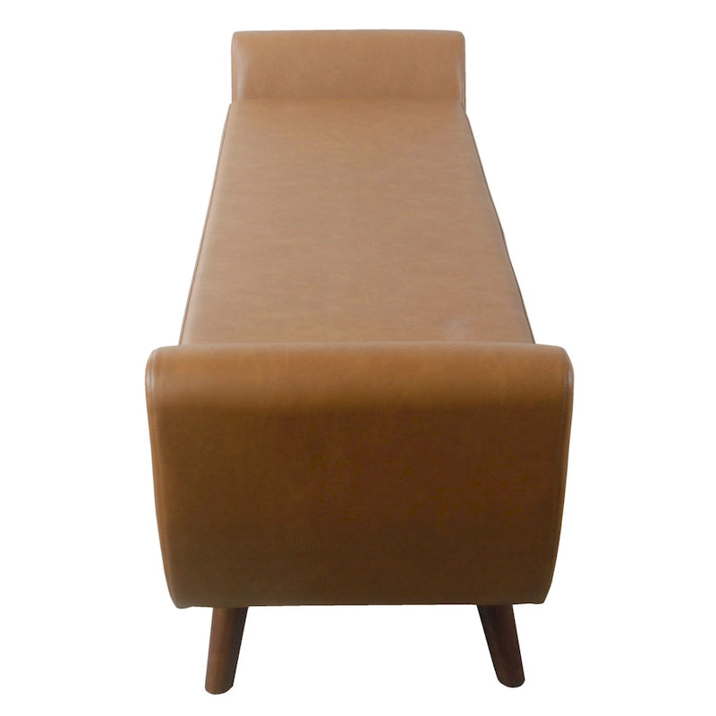 Banc de rangement moderne avec pieds en bois