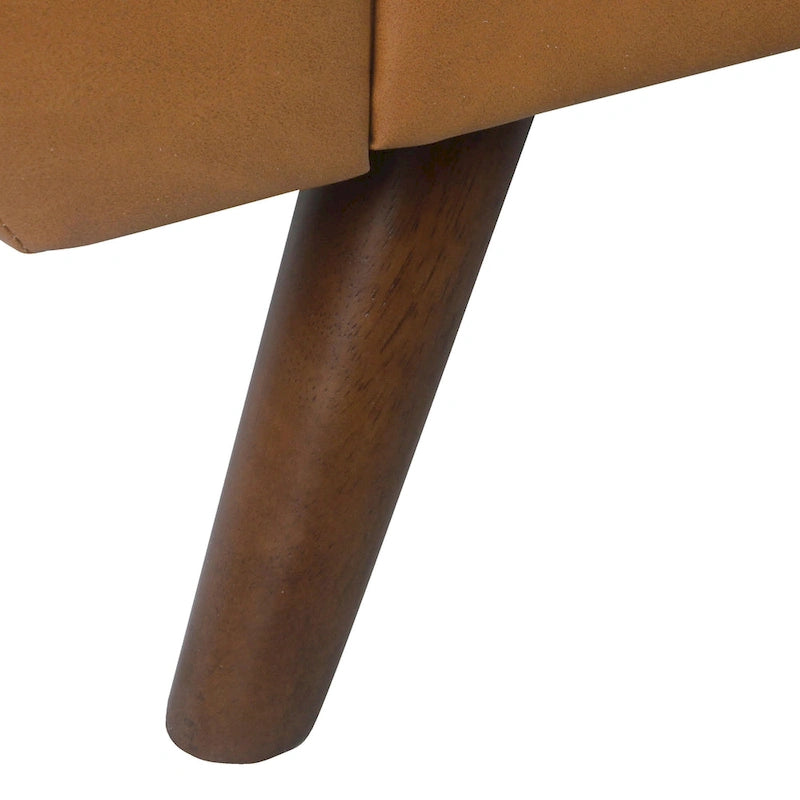 Banc de rangement moderne avec pieds en bois