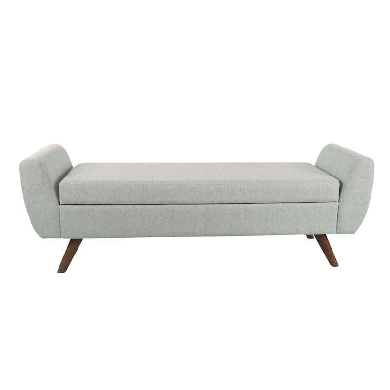 Banc de rangement moderne avec pieds en bois