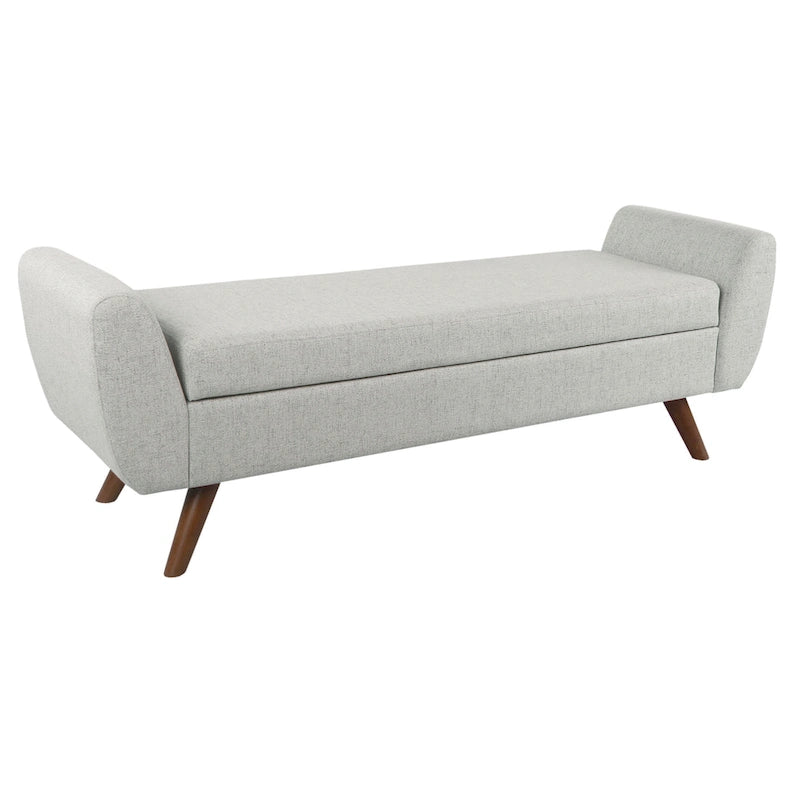 Banc de rangement moderne avec pieds en bois