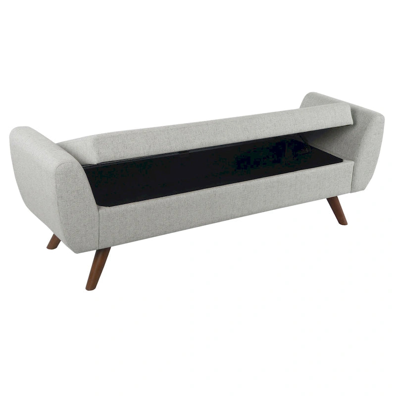Banc de rangement moderne avec pieds en bois